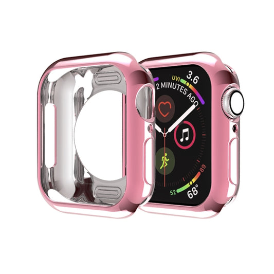 Plating TPU Round Hole Hollowing Protective Case, For Apple Watch Series 3 & 2 & 1 38mm, For Apple Watch Series 6 / 5 / 4 / SE 2025 / 2023 / 2022 44mm