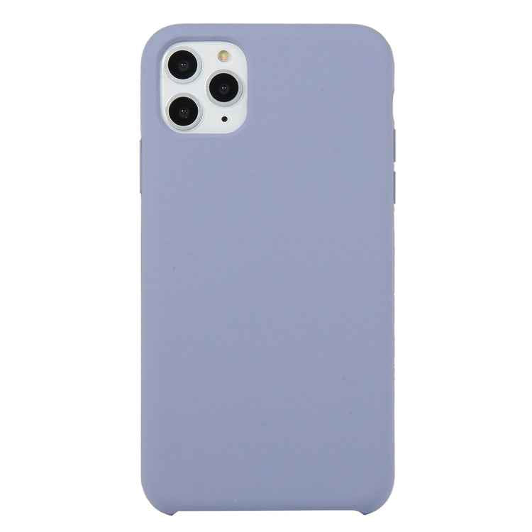 For iPhone 11 Solid Color Solid Silicone  Shockproof Case (Hibiscus Pink)