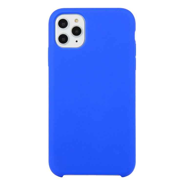 For iPhone 11 Solid Color Solid Silicone  Shockproof Case (Hibiscus Pink)