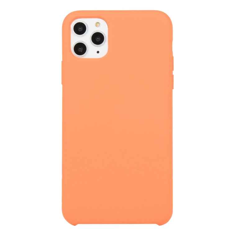 For iPhone 11 Solid Color Solid Silicone  Shockproof Case (Hibiscus Pink)