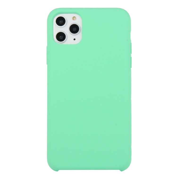 For iPhone 11 Solid Color Solid Silicone  Shockproof Case (Hibiscus Pink)