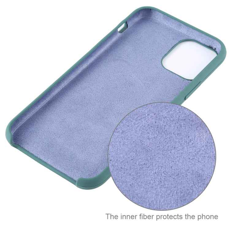 For iPhone 11 Solid Color Solid Silicone  Shockproof Case (Hibiscus Pink)