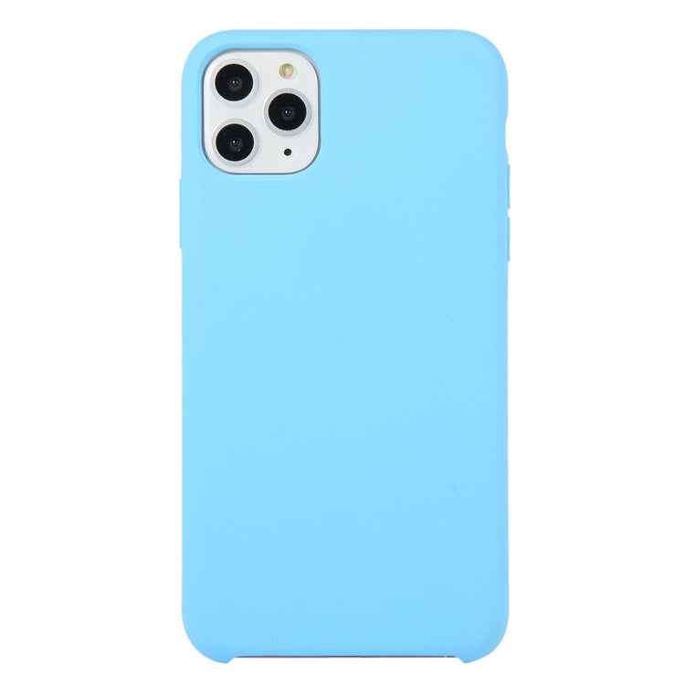 For iPhone 11 Solid Color Solid Silicone  Shockproof Case (Hibiscus Pink)