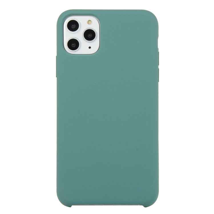 For iPhone 11 Solid Color Solid Silicone  Shockproof Case (Hibiscus Pink)