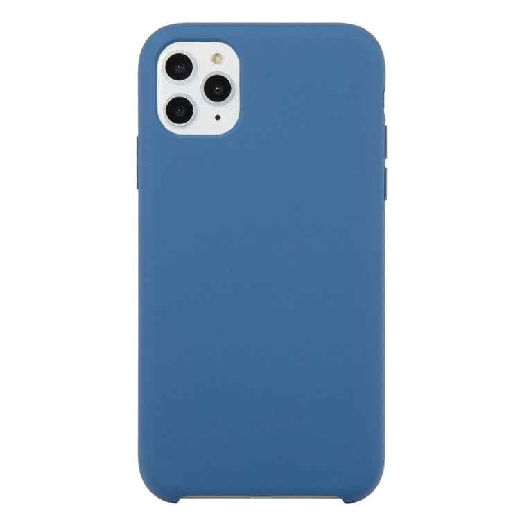 For iPhone 11 Solid Color Solid Silicone  Shockproof Case (Hibiscus Pink)
