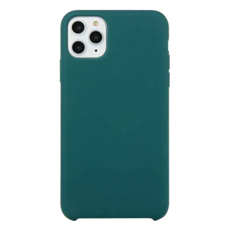 For iPhone 11 Solid Color Solid Silicone  Shockproof Case (Hibiscus Pink)