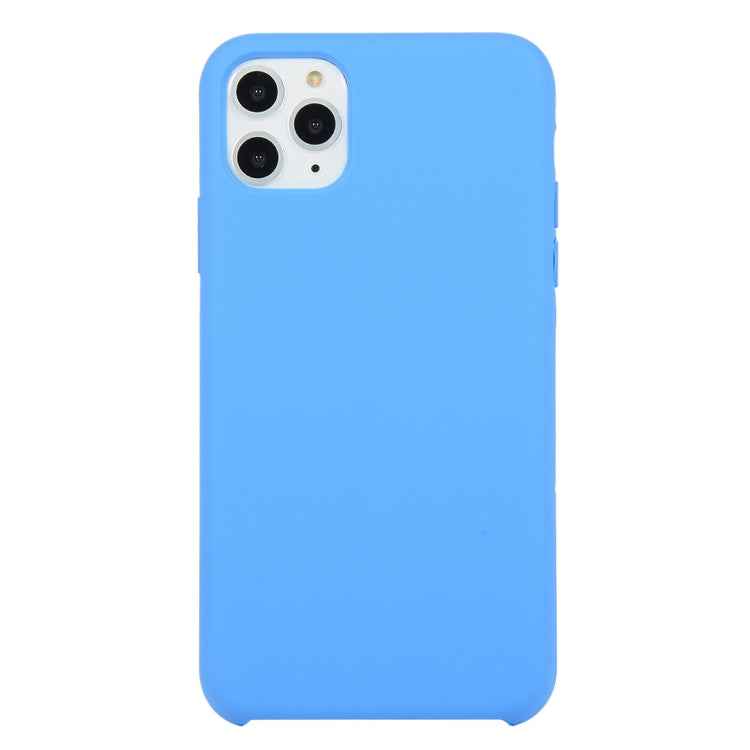 For iPhone 11 Solid Color Solid Silicone  Shockproof Case (Hibiscus Pink)