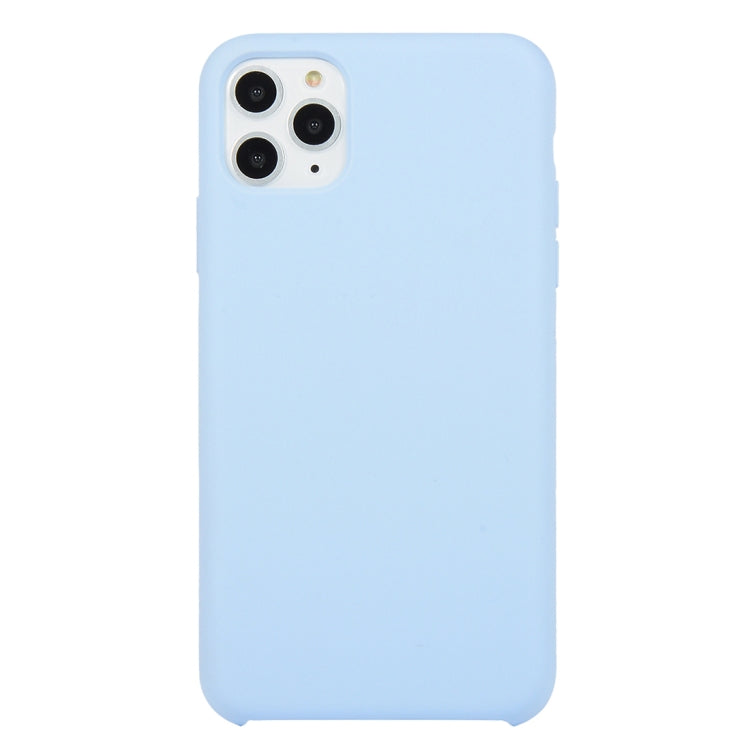 For iPhone 11 Solid Color Solid Silicone  Shockproof Case (Hibiscus Pink)
