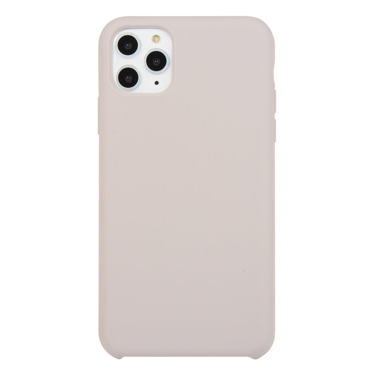 For iPhone 11 Solid Color Solid Silicone  Shockproof Case (Hibiscus Pink)