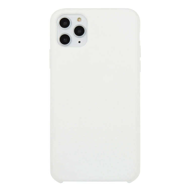 For iPhone 11 Solid Color Solid Silicone  Shockproof Case (Hibiscus Pink)