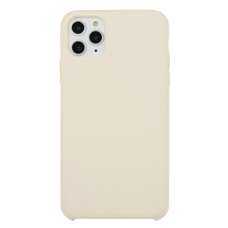For iPhone 11 Solid Color Solid Silicone  Shockproof Case (Hibiscus Pink)