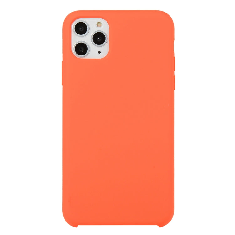 For iPhone 11 Solid Color Solid Silicone  Shockproof Case (Hibiscus Pink)