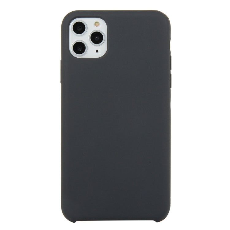 For iPhone 11 Solid Color Solid Silicone  Shockproof Case (Hibiscus Pink)