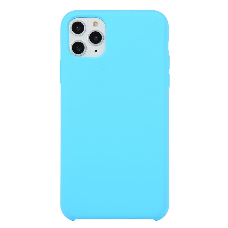 For iPhone 11 Solid Color Solid Silicone  Shockproof Case (Hibiscus Pink)
