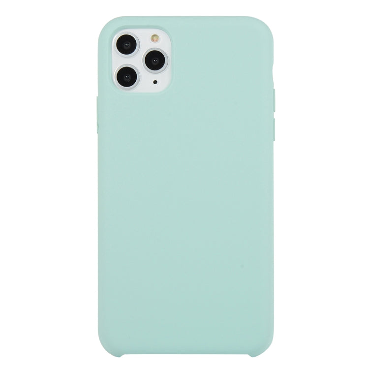 For iPhone 11 Solid Color Solid Silicone  Shockproof Case (Hibiscus Pink)