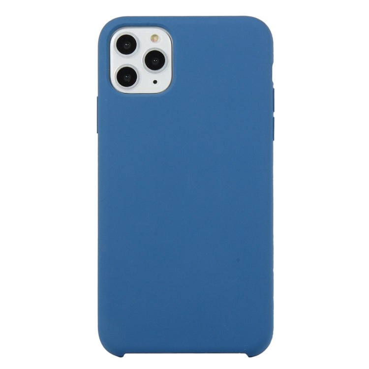 For iPhone 11 Solid Color Solid Silicone  Shockproof Case (Hibiscus Pink)