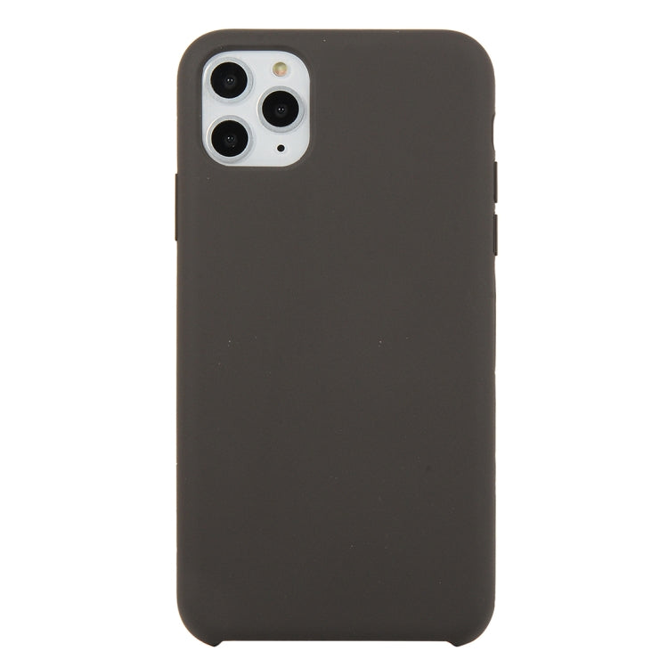 For iPhone 11 Solid Color Solid Silicone  Shockproof Case (Hibiscus Pink)