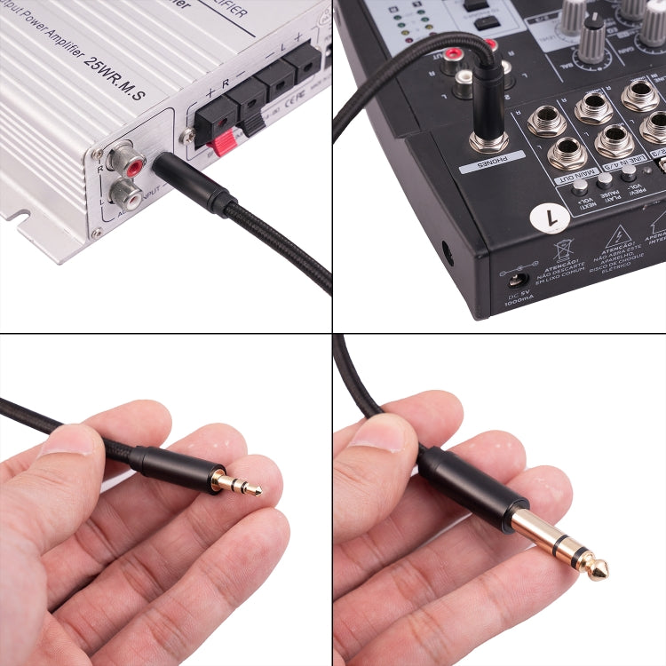 3662BK 3.5mm Male to 6.35mm Male Stereo Audio Cable, 1m, 2m, 3m