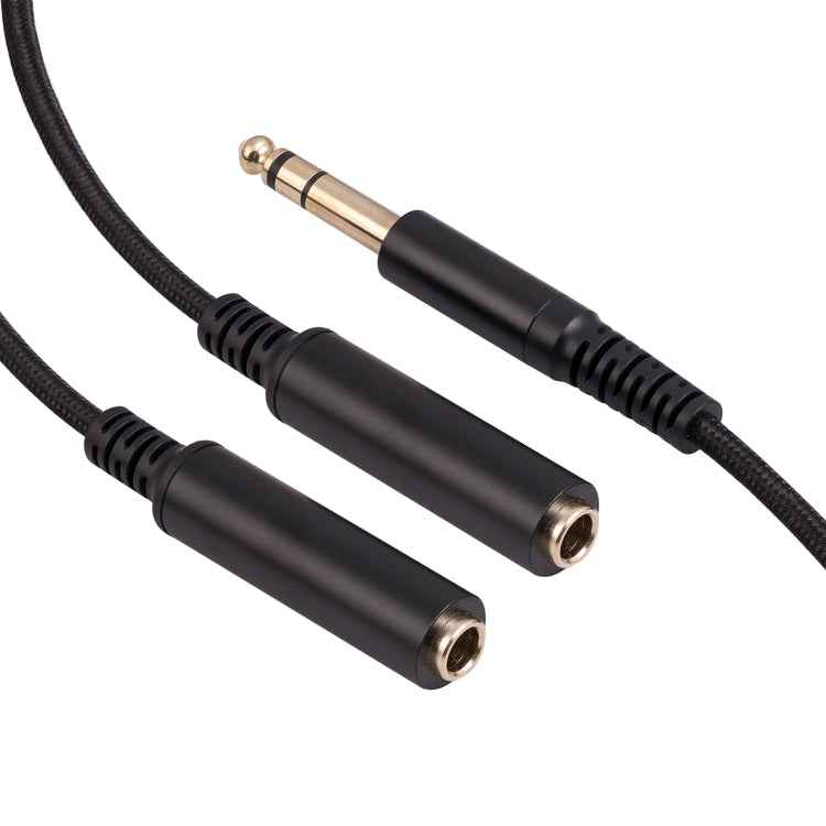 3718 6.35mm Male to Dual Female 1/4 TRS Stereo Audio Cable, Length: 30cm