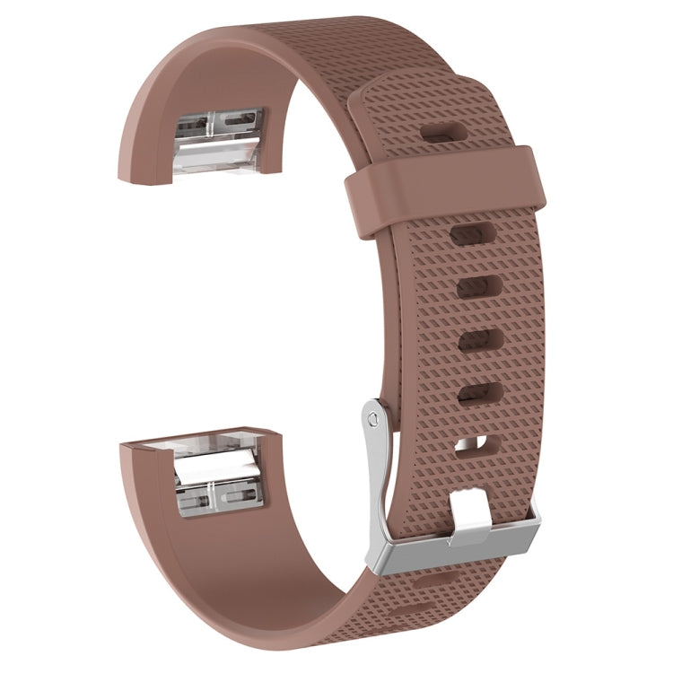 For Fitbit Charge 2 Common Texture Silicone Replacement Wrist Strap Watchband with Buckle, S, L