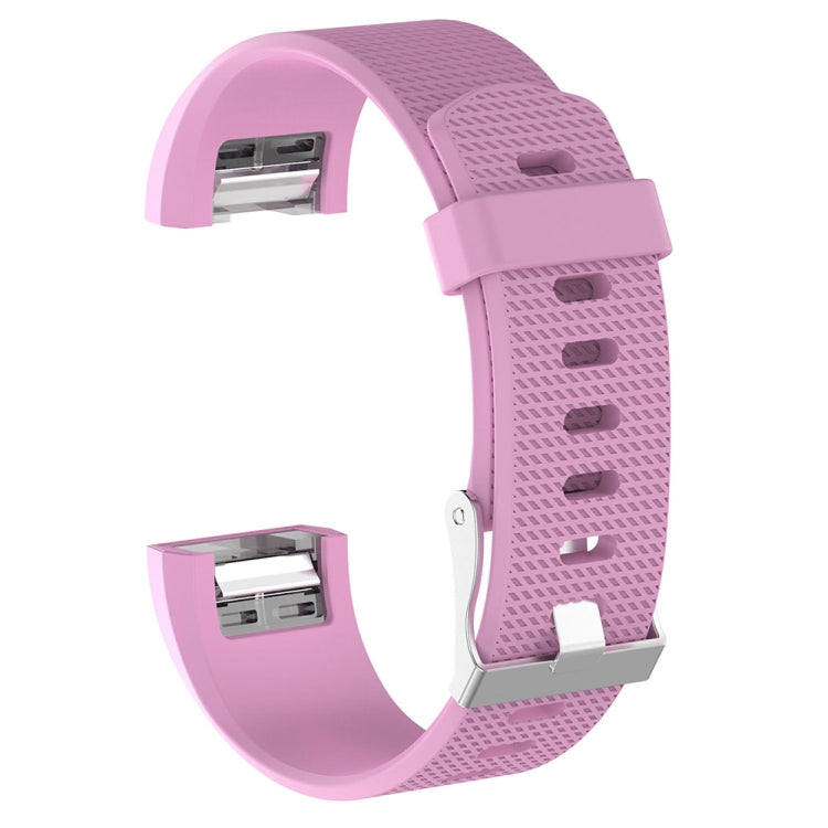 For Fitbit Charge 2 Common Texture Silicone Replacement Wrist Strap Watchband with Buckle, S, L