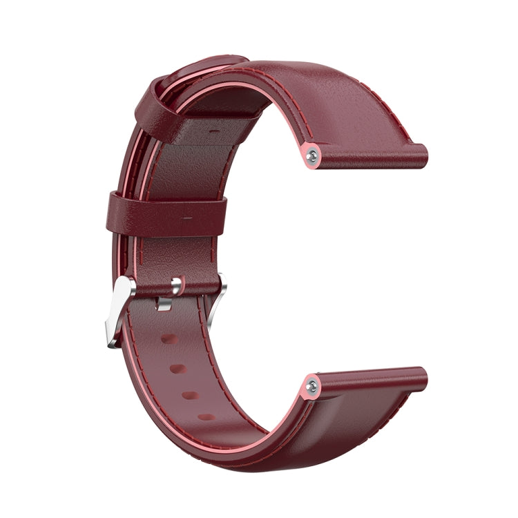For Garmin Vivoactive 3 Oil Wax Calf Leather Replacement Wrist Strap Watchband