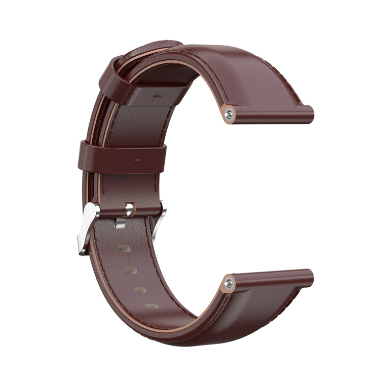 For Garmin Vivoactive 3 Oil Wax Calf Leather Replacement Wrist Strap Watchband