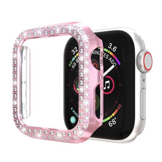 Double Row Diamonds PC Protective Case, For Apple Watch Series 6 / 5 / 4 / SE 2025 / 2023 / 2022 44mm, For Apple Watch Series 3 & 2 & 1 38mm