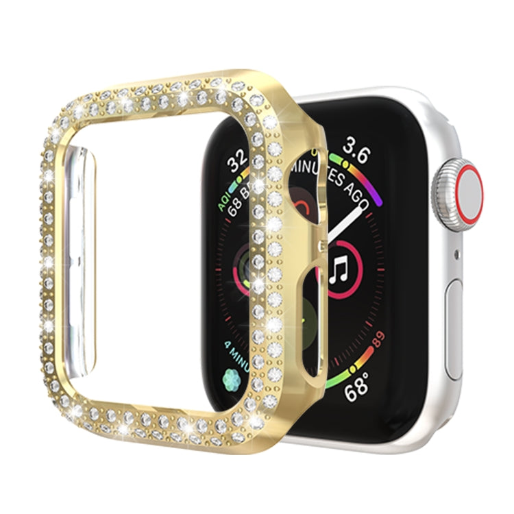 Double Row Diamonds PC Protective Case, For Apple Watch Series 6 / 5 / 4 / SE 2025 / 2023 / 2022 44mm, For Apple Watch Series 3 & 2 & 1 38mm