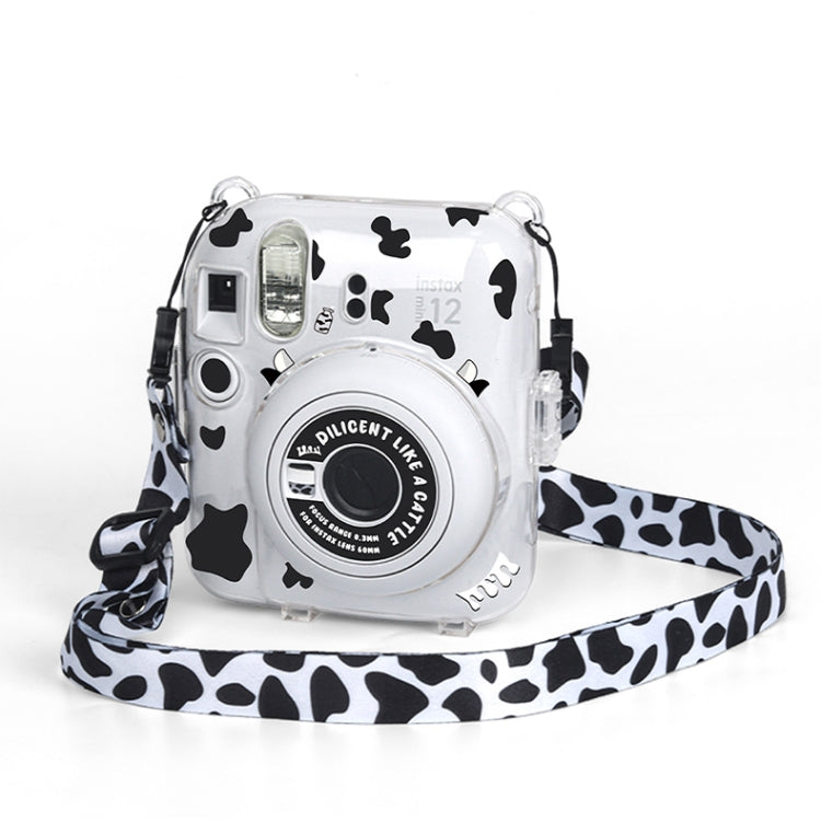 Crystal Hard Acrylic Camera Case with Shoulder Strap, For FUJIFILM instax mini 12(DIY Pink Graffiti), For FUJIFILM instax mini 12(DIY Blue Cat), For FUJIFILM instax mini 12(DIY Purple Daisies), For FUJIFILM instax mini 12(DIY Green Flowers)            ...