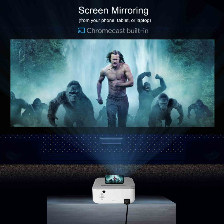 KP1 1920x1080P 700ANSI Lumens Portable Mini LCD Smart Projector, KP1