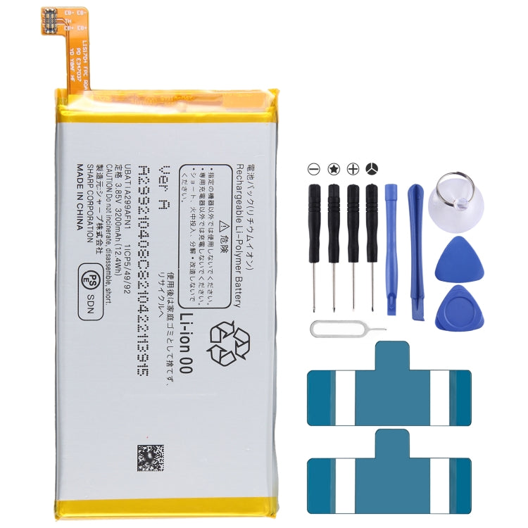 Pour Sharp AQUOS R2 zero 1 SH-03K Remplacement de batterie UBATIA286AFN2, Pour INFOCIS veken M680 M535 HE306, Pour Sharp R1, Pour Sharp Aquos S3 FS8032, Pour Sharp Aquos S2 FS8016 FS8010 FS8018 S3 mini, Pour Sharp AQUOS 704Sh ...