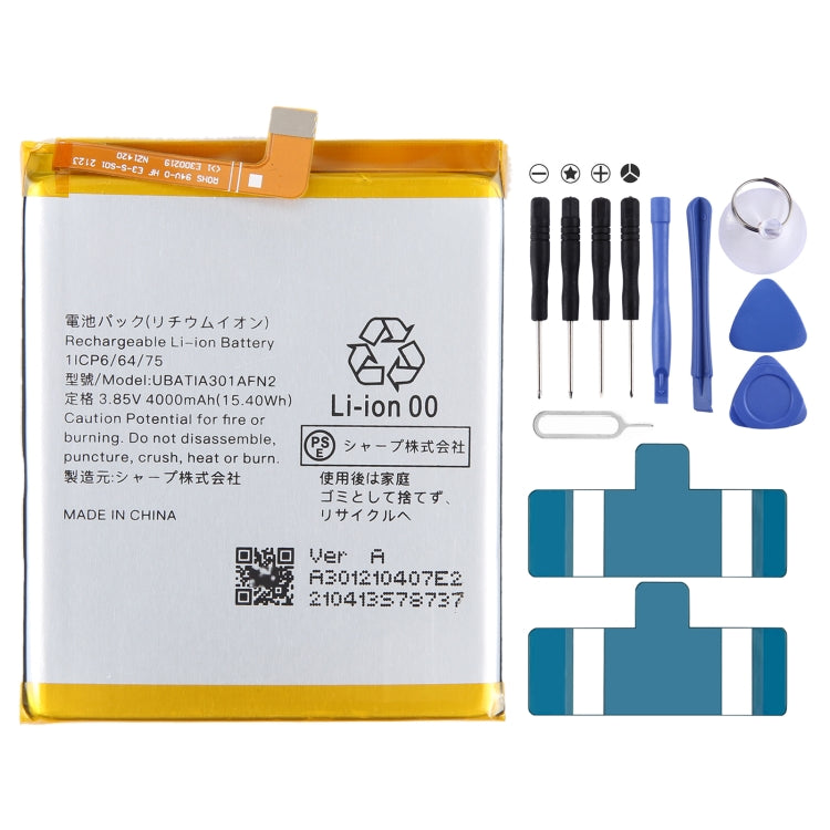 Pour Sharp AQUOS R2 zero 1 SH-03K Remplacement de batterie UBATIA286AFN2, Pour INFOCIS veken M680 M535 HE306, Pour Sharp R1, Pour Sharp Aquos S3 FS8032, Pour Sharp Aquos S2 FS8016 FS8010 FS8018 S3 mini, Pour Sharp AQUOS 704Sh ...