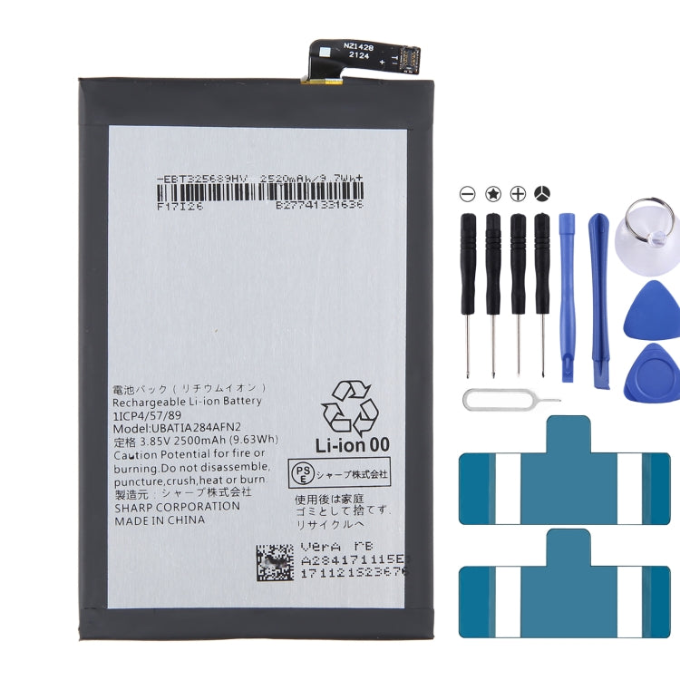 Pour Sharp AQUOS R2 zero 1 SH-03K Remplacement de batterie UBATIA286AFN2, Pour INFOCIS veken M680 M535 HE306, Pour Sharp R1, Pour Sharp Aquos S3 FS8032, Pour Sharp Aquos S2 FS8016 FS8010 FS8018 S3 mini, Pour Sharp AQUOS 704Sh ...