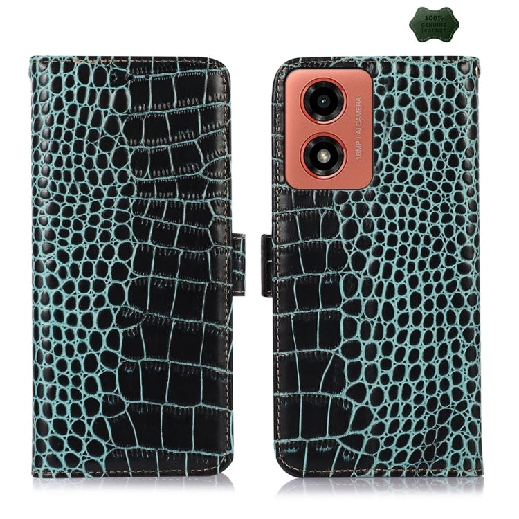Crocodile Top Layer Cowhide Leather Phone Case, For Motorola Edge 50 Global, For Motorola Edge 50 Neo, For Motorola Moto G04 / G24, For Motorola Moto G34, For Motorola Moto G14 4G, For Motorola Moto G Power 2023