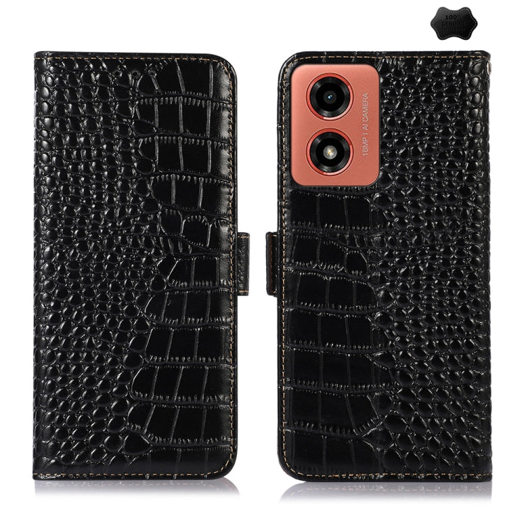 Crocodile Top Layer Cowhide Leather Phone Case, For Motorola Edge 50 Global, For Motorola Edge 50 Neo, For Motorola Moto G04 / G24, For Motorola Moto G34, For Motorola Moto G14 4G, For Motorola Moto G Power 2023