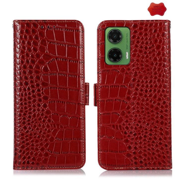 Crocodile Top Layer Cowhide Leather Phone Case
