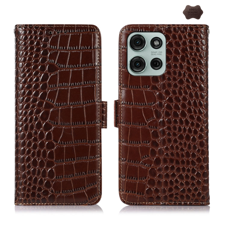 Crocodile Top Layer Cowhide Leather Phone Case