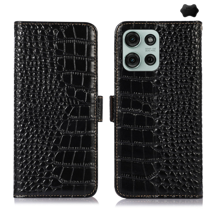 Crocodile Top Layer Cowhide Leather Phone Case