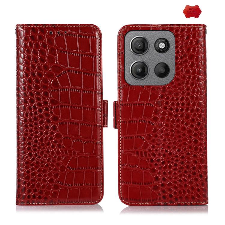 Crocodile Top Layer Cowhide Leather Phone Case