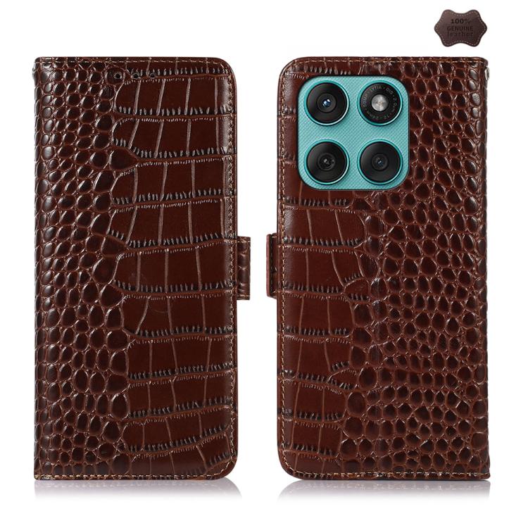 Crocodile Top Layer Cowhide Leather Phone Case