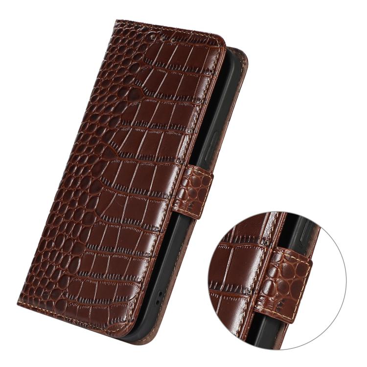 Crocodile Top Layer Cowhide Leather Phone Case