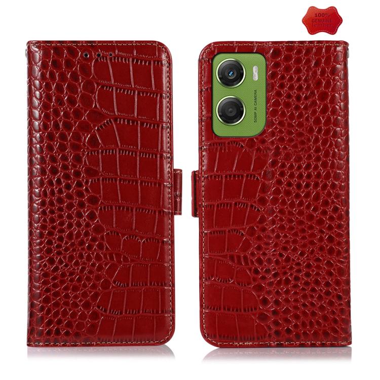 Crocodile Top Layer Cowhide Leather Phone Case