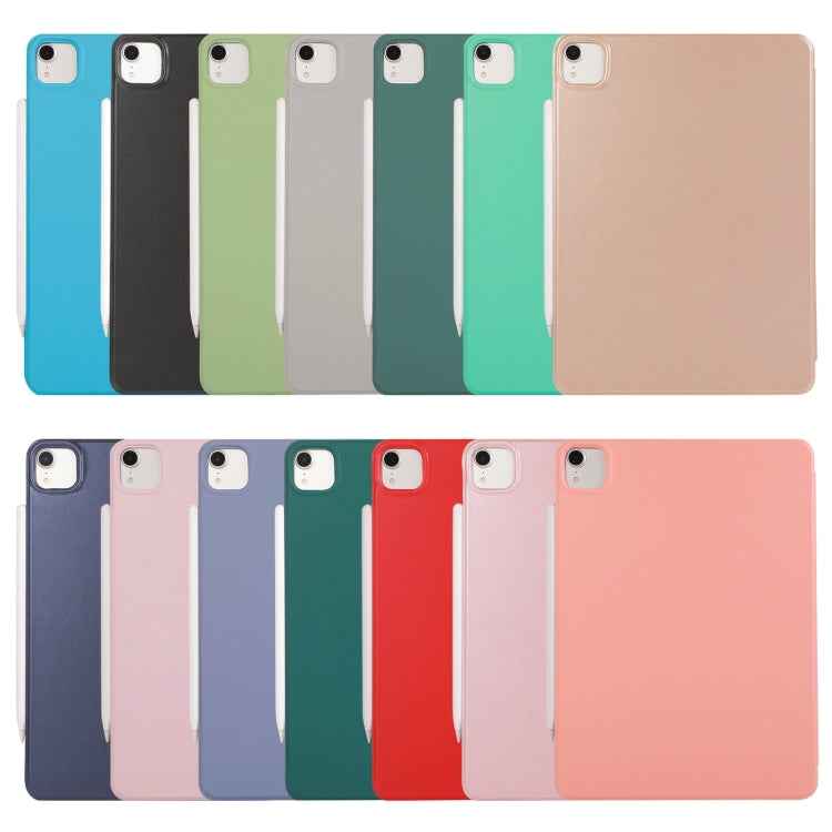 Non-buckle Double-sided Magnetic Flip Leather Tablet Case With Holder & Sleep / Wake-up Function