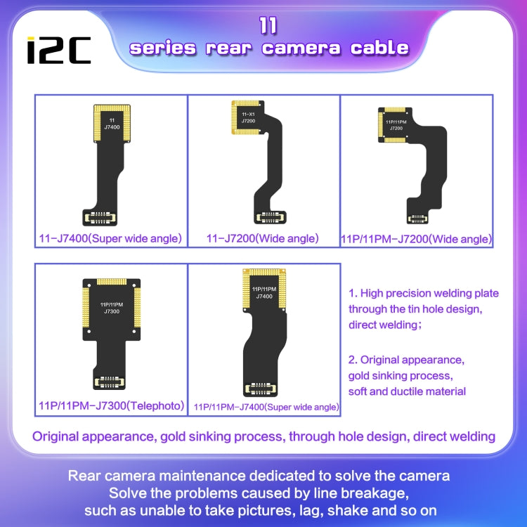 i2C Back Facing Wide Camera Cable, For iPhone XR J3900