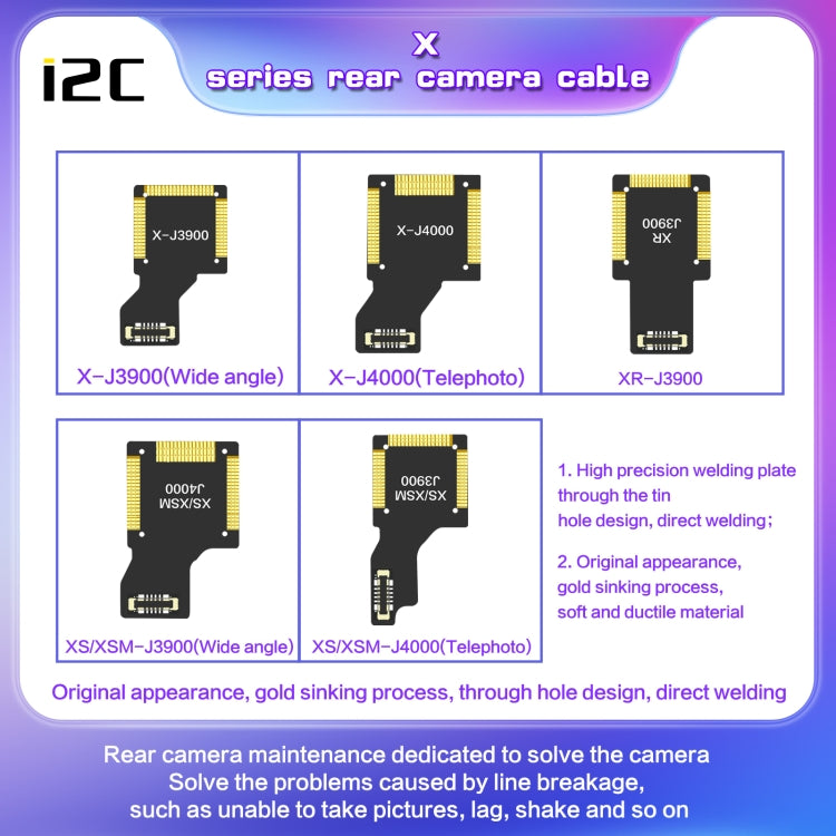 i2C Back Facing Wide Camera Cable, For iPhone XR J3900