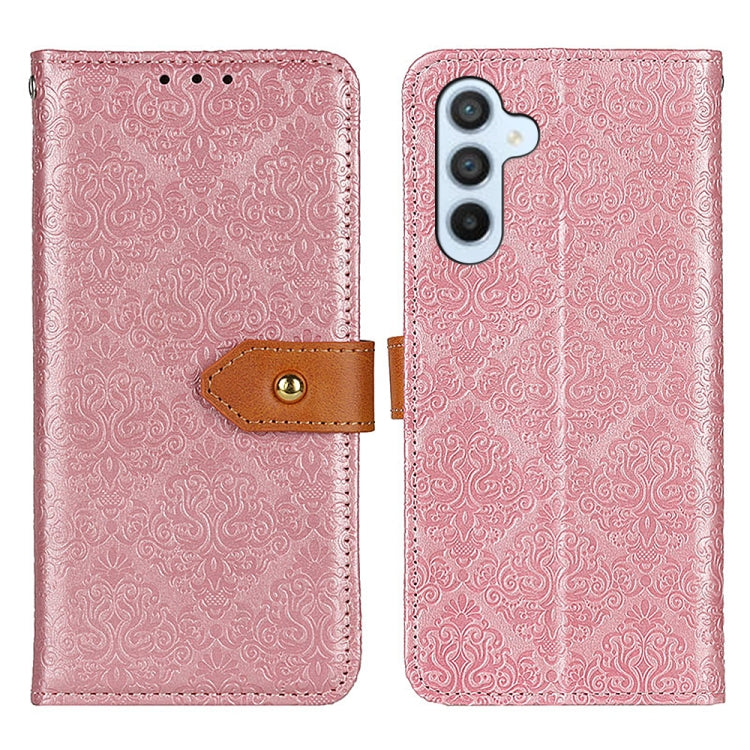 European Floral Embossed Leather Phone Case, For Samsung Galaxy Xcover7, For Samsung Galaxy S23 FE 5G, For Samsung Galaxy M34 5G, For Samsung Galaxy M54 5G, For Samsung Galaxy A05s 4G, For Samsung Galaxy S24+, For Samsung Galaxy A15                    ...