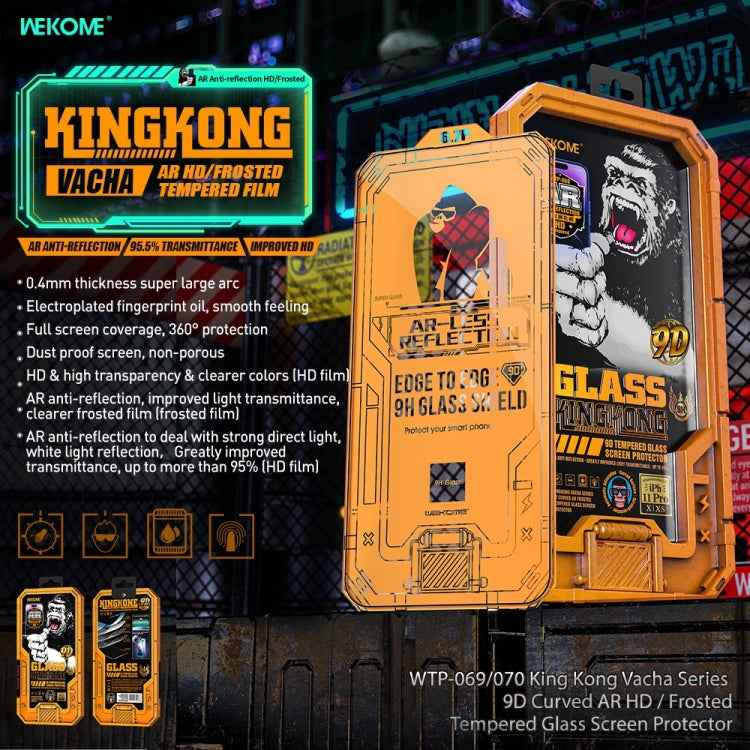 WK WTP-070 King Kong Vacha 9D Curved AR Frosted Tempered Glass Film
