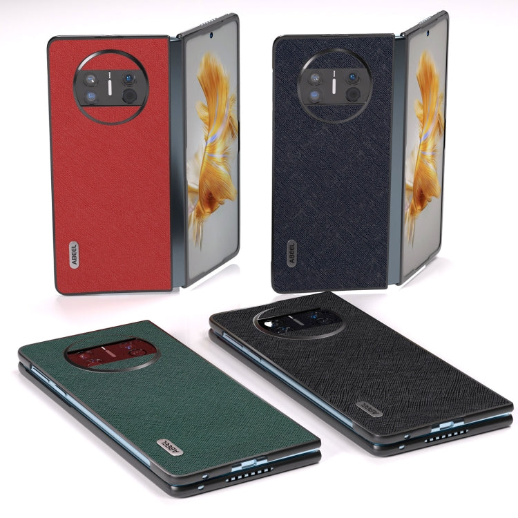 ABEEL Litchi Texture Genuine Leather Phone Case