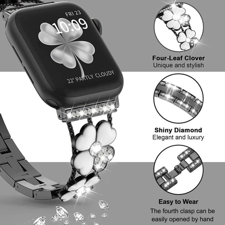 Petal Metal Diamond Watch Band, For Apple Watch 3 38mm, For Apple Watch 9 45mm, For Apple Watch 3 42mm, For Apple Watch 2 38mm, For Apple Watch 2 42 mm, For Apple Watch 38mm, For Apple Watch 9 41mm, For Apple Watch 42mm